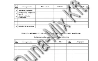 Tartalomjegyzék (fogyatéki személyi anyagokhoz) 1